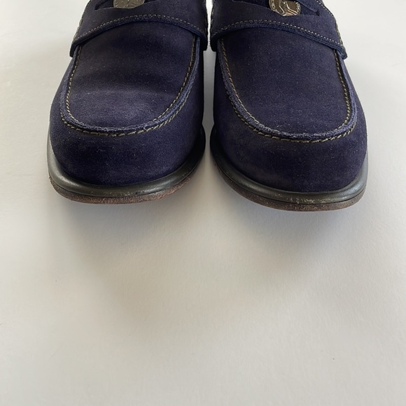 Jimmy Choo Mens Blue Suede Loafers 39 1/2 - Picture 14 of 15